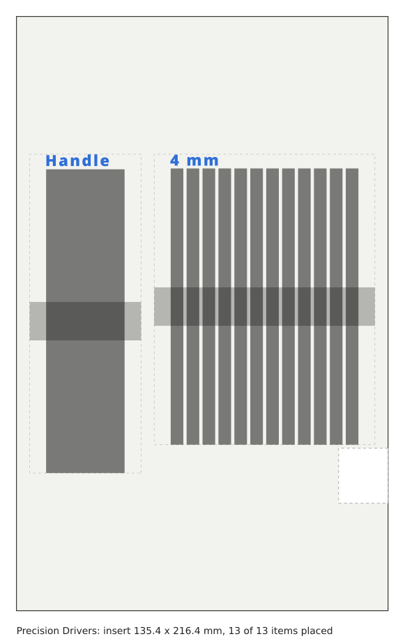 precision-drivers insert layout